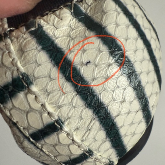 Caroline 2 Snake-Print Ballet Flat, Navy/Ivory size 10 Medium - Picture 13 of 13